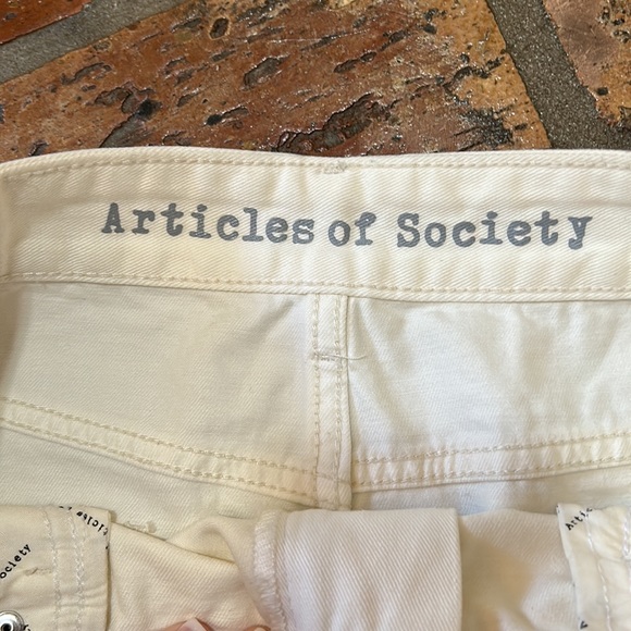 Articles of Society ivory distress Stacy mini skirt sz30 - Picture 9 of 13